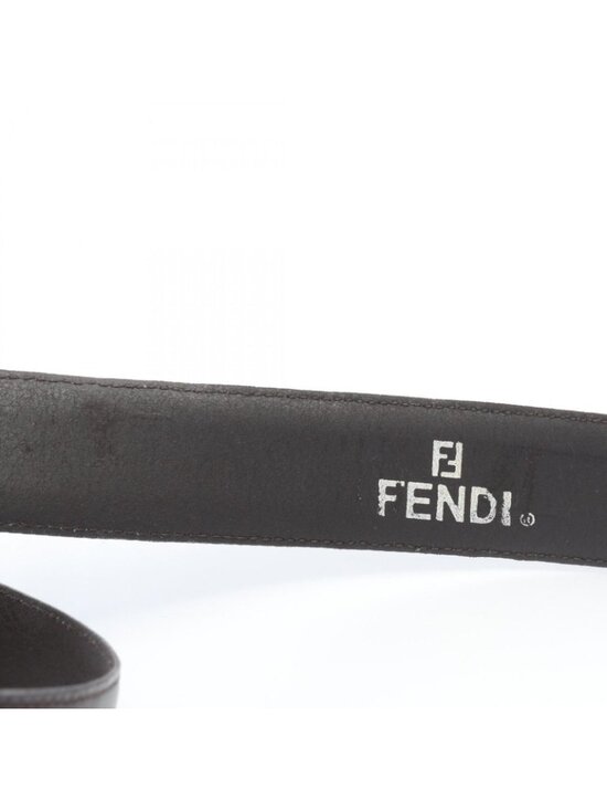 Fendi Belt Zucca Gold Canvas Leather main image 5